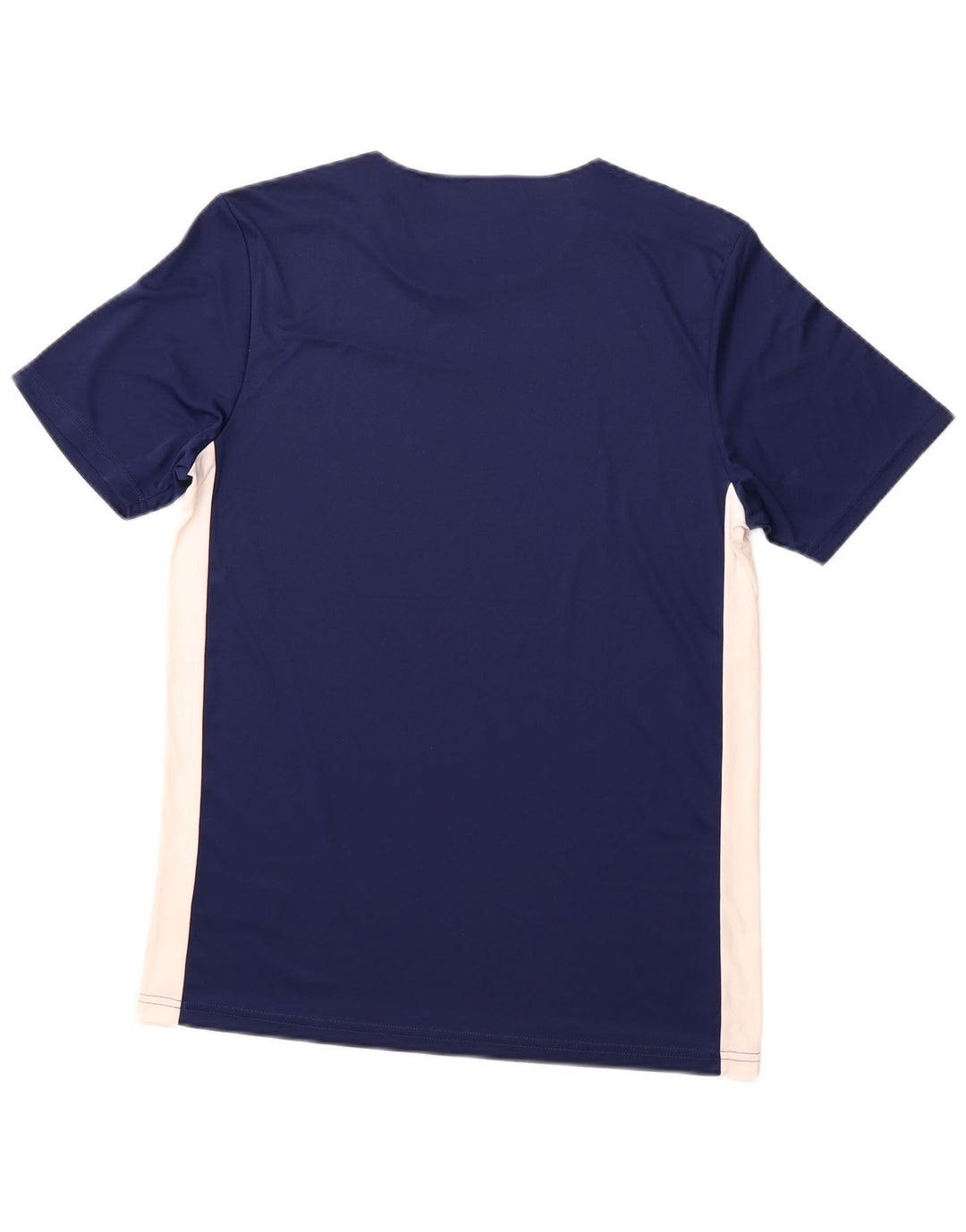 ADIDAS Mens Climalite T-Shirt Top Medium Navy Blue Colourblock Polyester