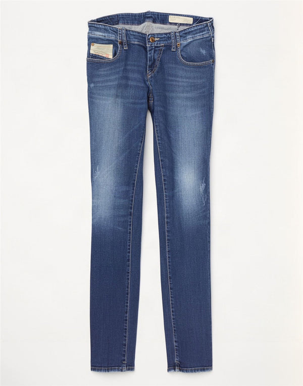Женские супертонкие джинсы скинни Diesel Guppe с низкой талией W29 L34 синие