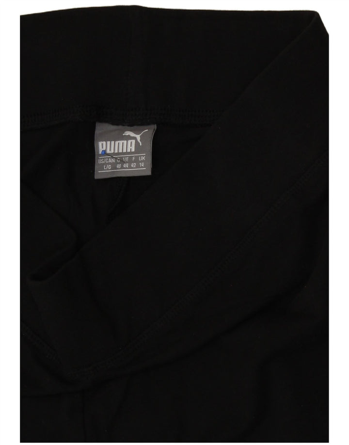 Женские леггинсы с рисунком Puma UK 14, большие черные хлопковые