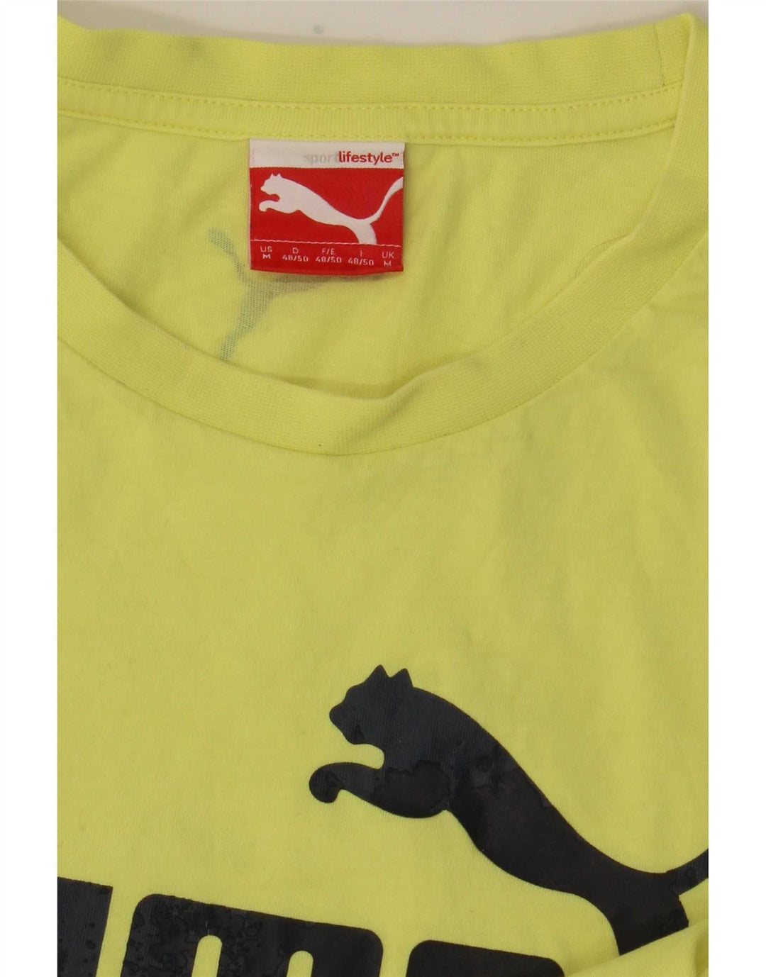 Мужская футболка с рисунком Puma, средний желтый цвет