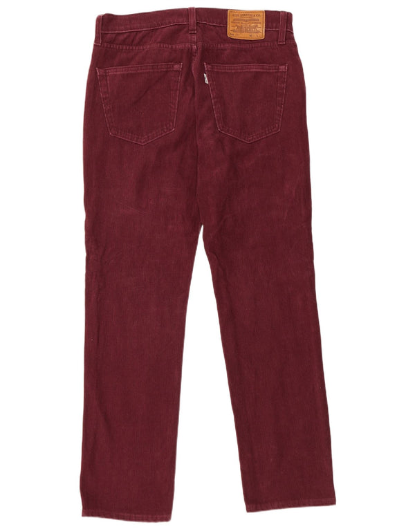 Мужские вельветовые брюки Levi's 511 Slim Fit W32 L32, бордовый хлопок