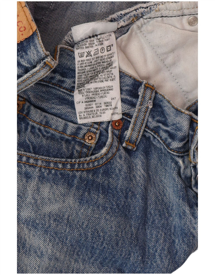 Мужские прямые джинсы Levi's 501 W30 L32 синие, хлопок
