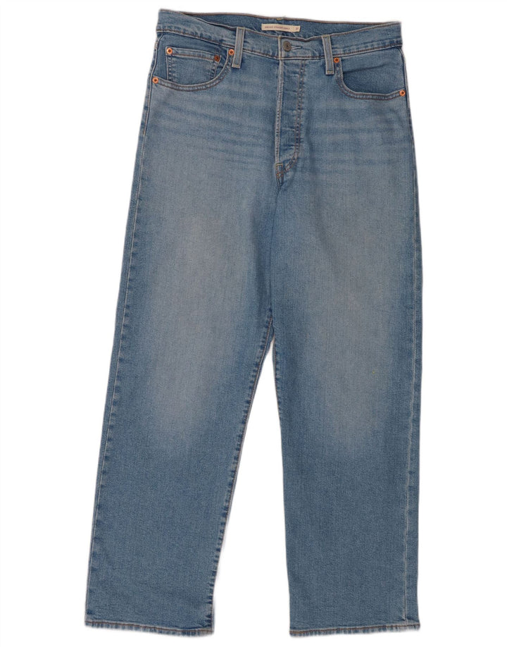 Женские прямые джинсы Levi's Ribcage W31 L29, синий хлопок