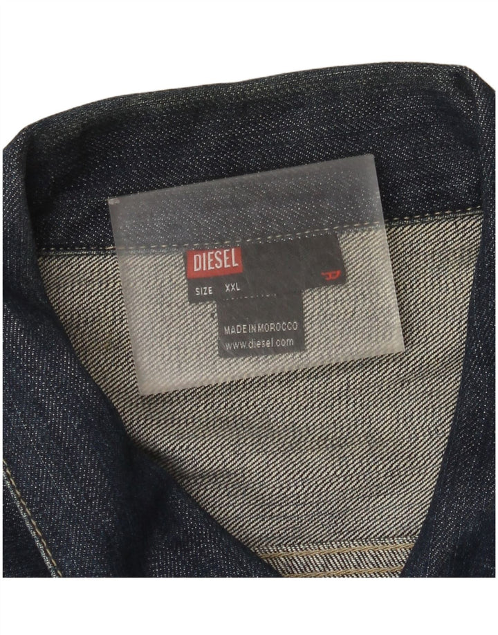 Мужская джинсовая куртка Diesel UK 44 2XL Темно-синяя, хлопок