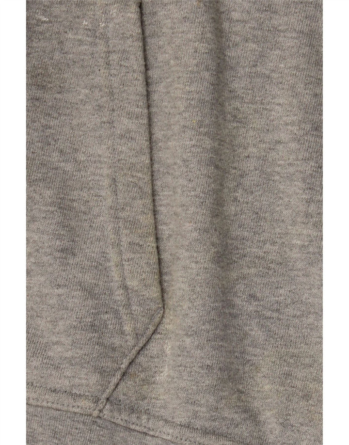 Женский джемпер с капюшоном Adidas Oversized UK 14, хлопок среднего серого цвета