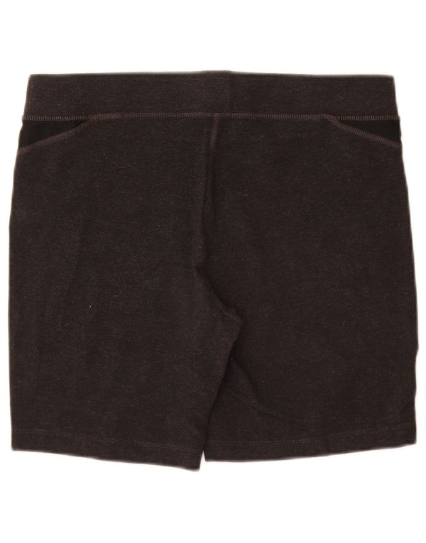 Женские спортивные шорты FILA UK 8, маленькие серые, хлопок с цветными блоками