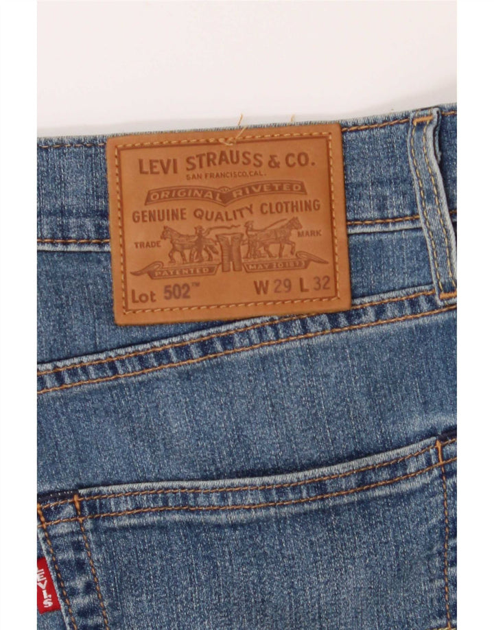 Мужские зауженные джинсы Levi's 502 W29 L32 синие, хлопок