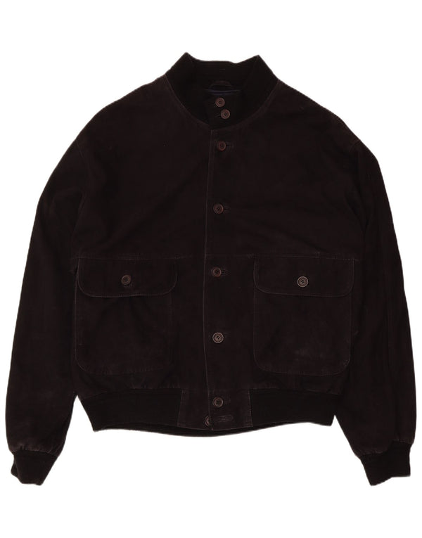 Мужской замшевый бомбер ZARRO IT 54 2XL, черный кожаный