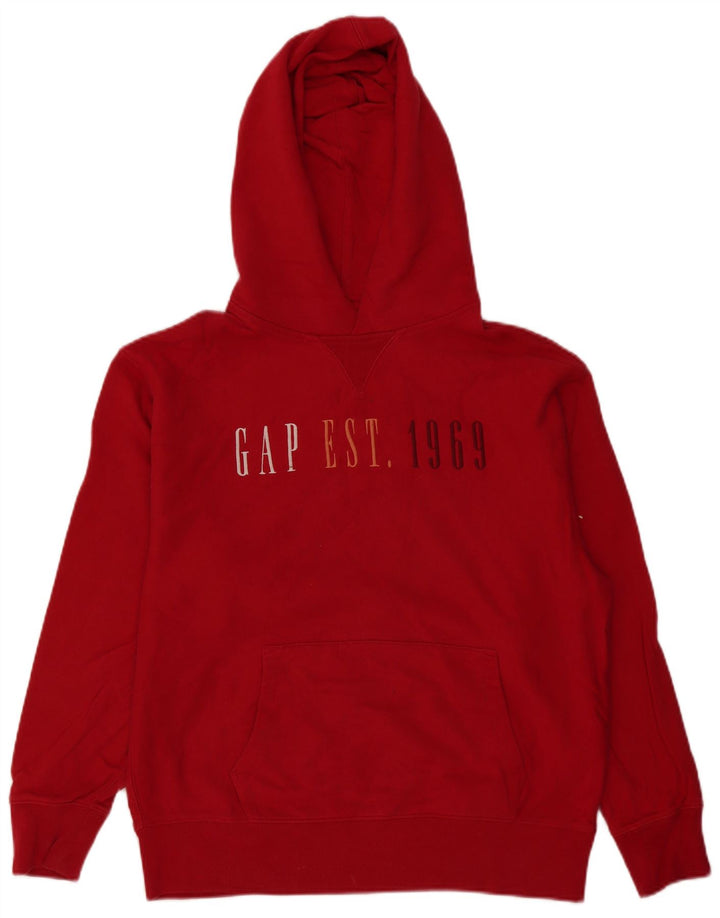 Мужской джемпер с капюшоном Gap, красный, хлопковый, среднего размера