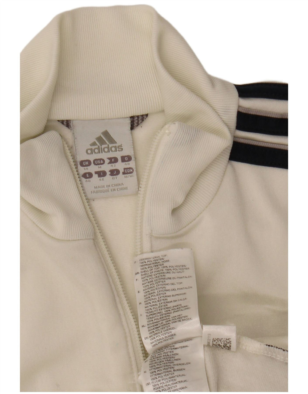 Женский спортивный костюм ADIDAS Top Jacket UK 14, средний белый полиэстер