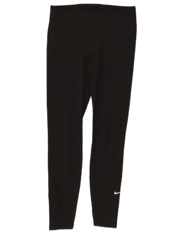 Женские леггинсы NIKE Dri Fit UK 12, средний черный полиэстер