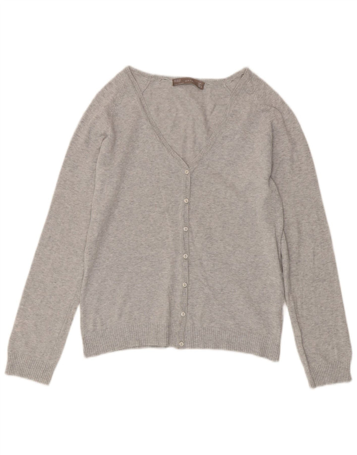 Женский кардиган Zara UK 14, большой серый в крапинку