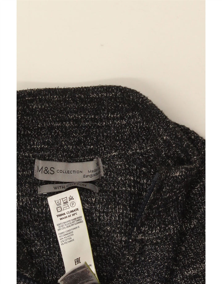 Мужской кардиган-свитер MARKS & SPENCER XL, серый полиэстер с крапинками