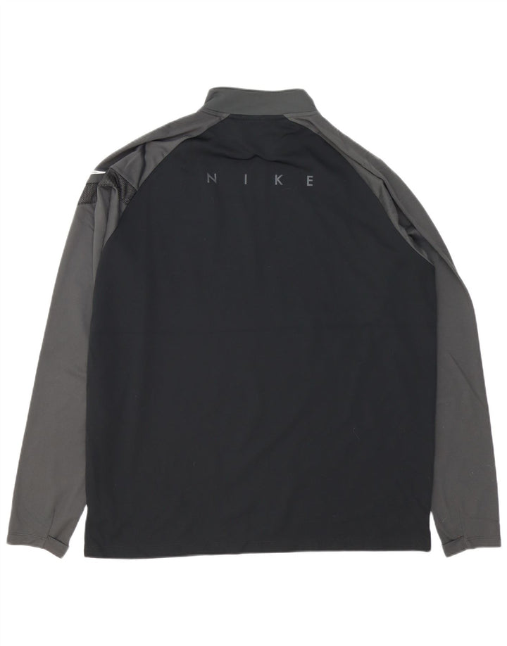 Мужской пуловер NIKE Dri Fit с графическим принтом, спортивный костюм XL, черный с цветными блоками