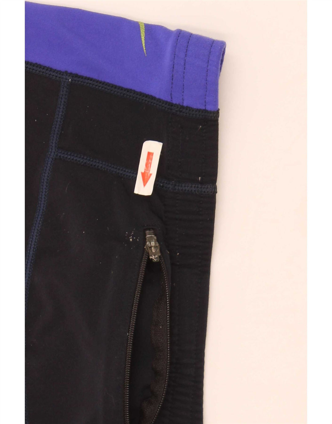 Мужские леггинсы Nike Dri Fit UK 38/40, средний черный, полиэстер с цветными блоками