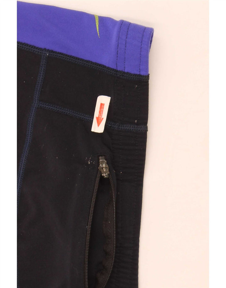 Мужские леггинсы Nike Dri Fit UK 38/40, средний черный, полиэстер с цветными блоками