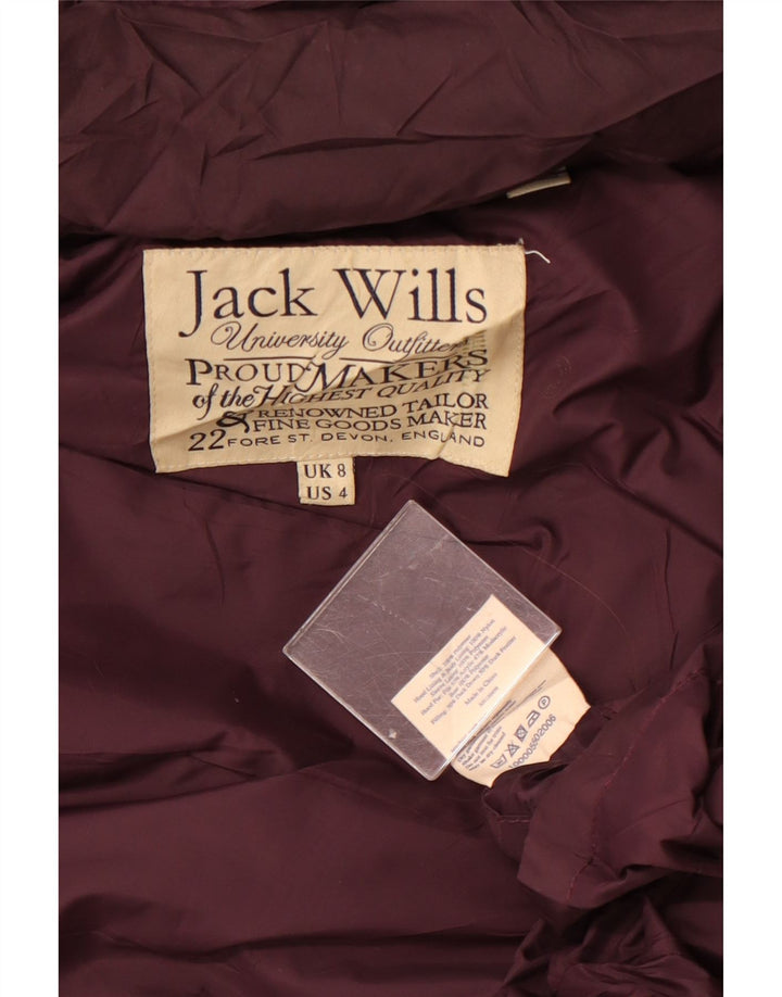 Женская стеганая куртка Jack Wills UK 8, маленький бордовый полиэстер