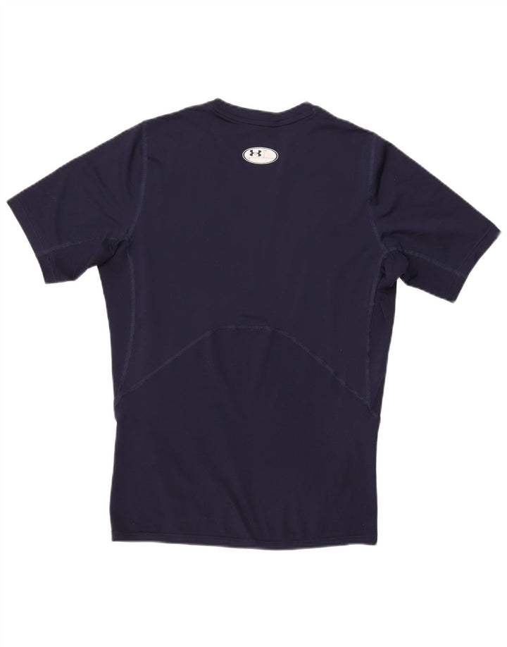 Мужская футболка Under Armour Heat Gear Верх среднего размера, темно-синий, синтетика