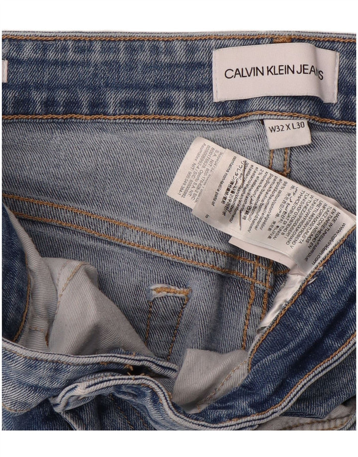Мужские узкие джинсы Calvin Klein W32 L30, синий хлопок