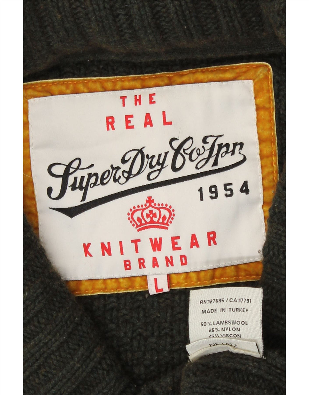 Женский кардиган Superdry UK 16, большой цвет хаки, овечья шерсть
