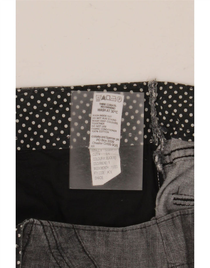Женские шорты чинос MARKS & SPENCER UK 12 Medium W30, черный хлопок