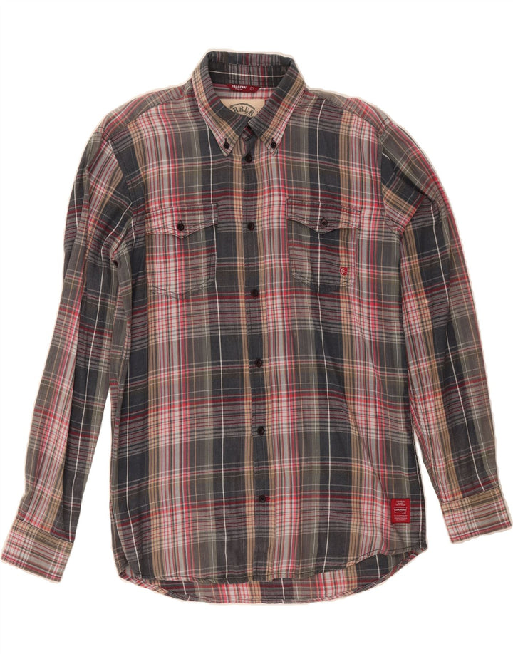 CARRERA Mens Flannel Shirt Large Grey Check Vintage Carrera and Second-Hand Carrera from Messina Hembry 