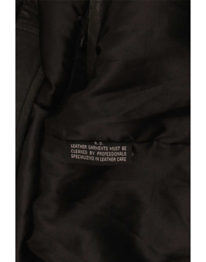 Мужская кожаная куртка Hathaway UK 42 XL черная кожа