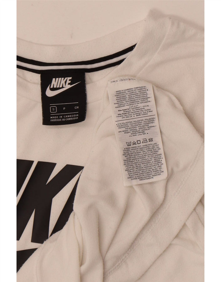 Женская футболка с графическим рисунком Nike Top UK 10, маленькая, белый полиэстер