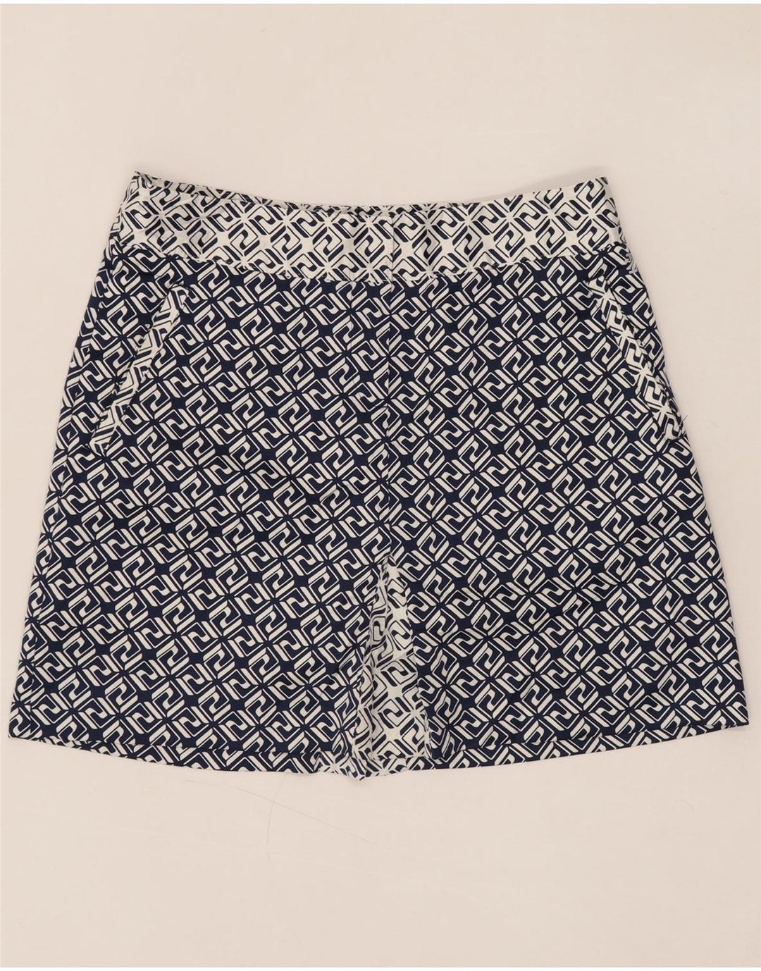 IZOD Женская мини-юбка US 4 Small W30 Темно-синяя полиэстер с геометрическим рисунком