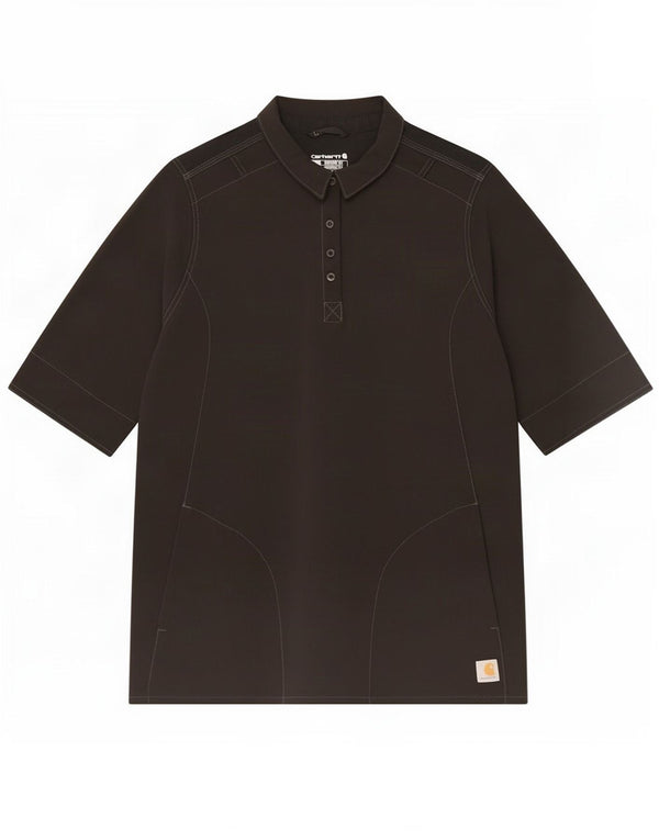 Мужская пуловерная рубашка с коротким рукавом Carhartt Modern Fit XL, черный полиэстер