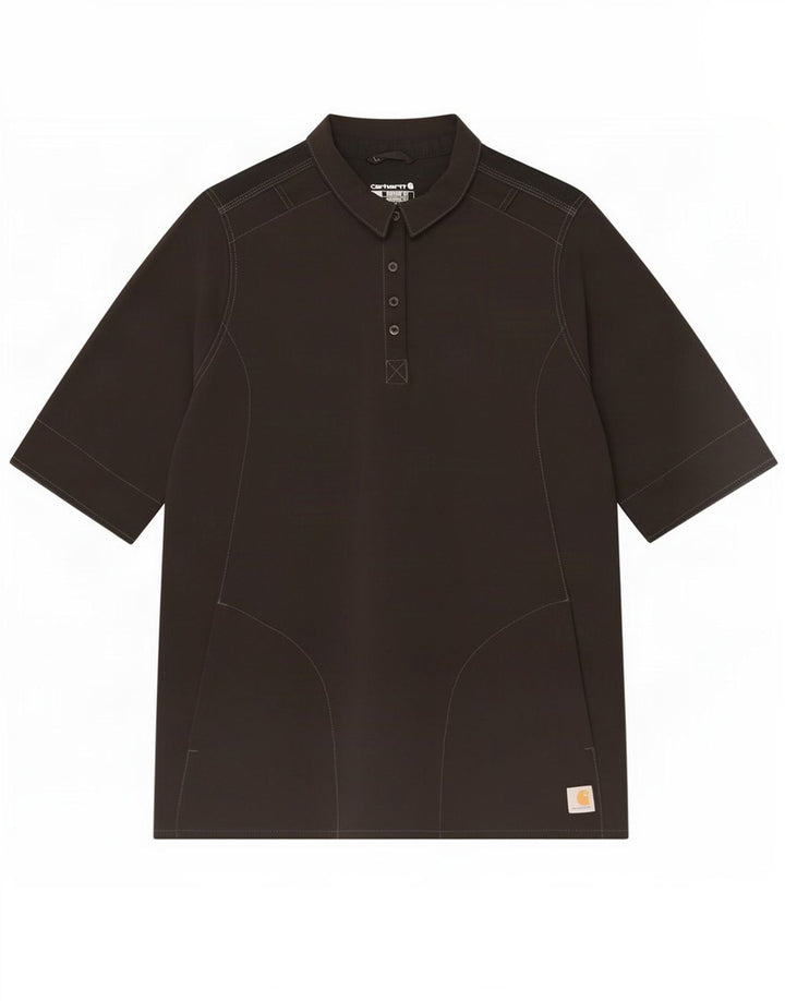 Мужская пуловерная рубашка с коротким рукавом Carhartt Modern Fit XL, черный полиэстер