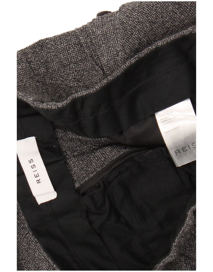 Мужские узкие брюки Reiss W32 L30 серые шерстяные