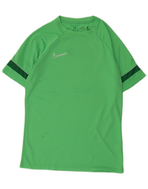 Мужская футболка Nike Dri Fit, верх, средний зеленый цвет, полиэстер с цветными блоками