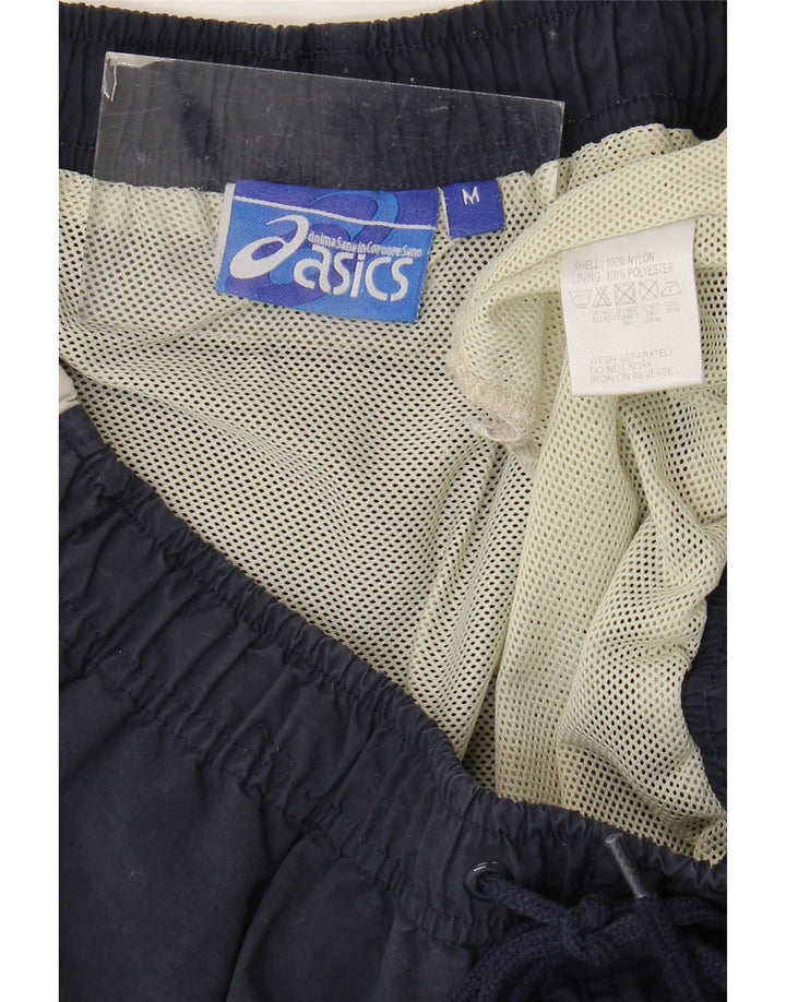 Мужские спортивные шорты Asics, средние темно-синие, нейлоновые с цветными блоками