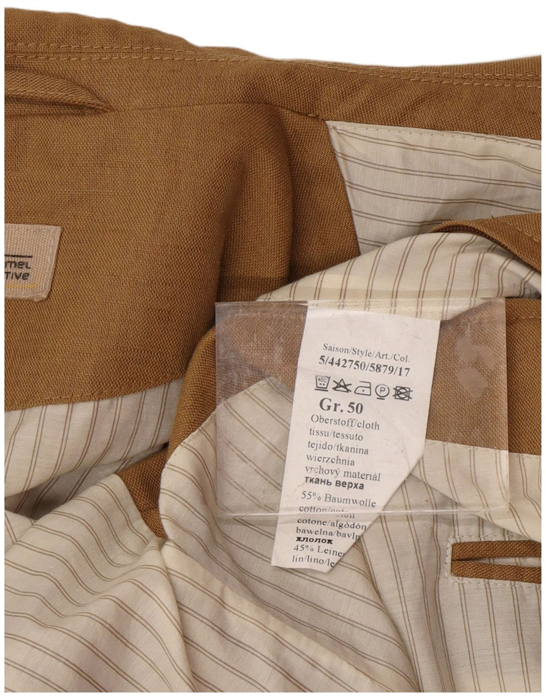 Мужской пиджак на 2 пуговицах CAMEL ACTIVE IT 50, большой, бежевый, хлопковый, классический