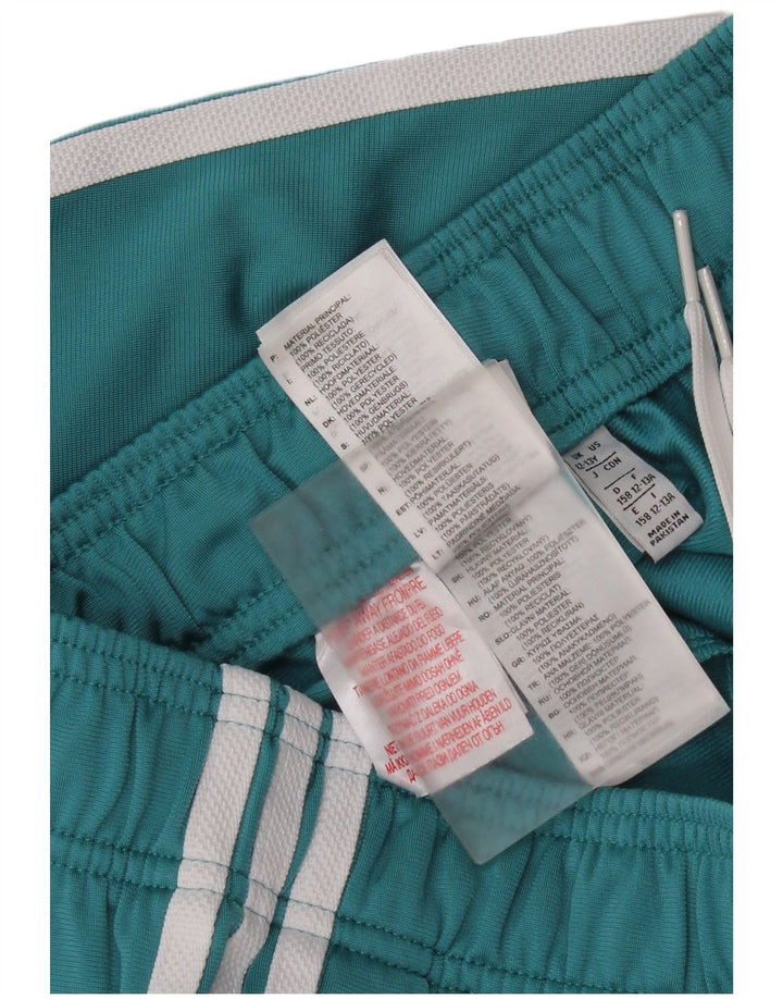 Спортивный костюм Adidas для девочек, брюки для бега, 12–13 лет, синий полиэстер