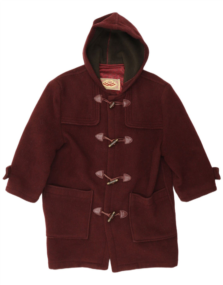Мужской дафлкот с капюшоном Zip IT 38 Medium Burgundy Wool