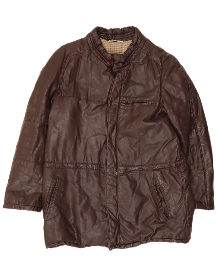 Мужская кожаная куртка Monpel IT 48 Medium Brown Leather