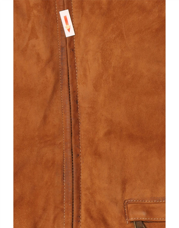 Винтажная женская замшевая куртка IT 44 Medium Beige Leather