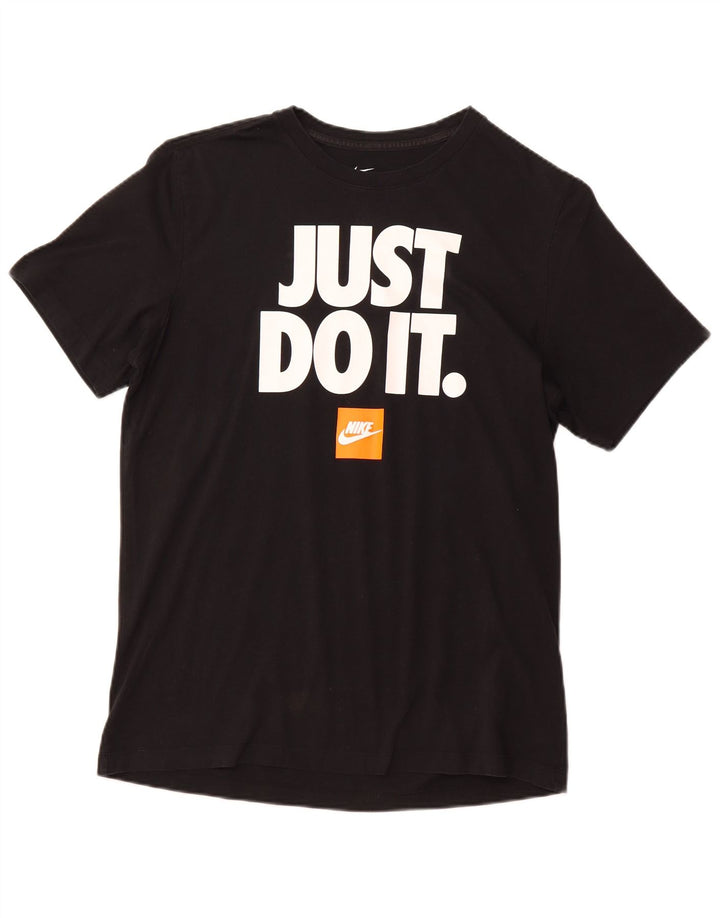 Мужская футболка с рисунком NIKE, большой размер, черный хлопок