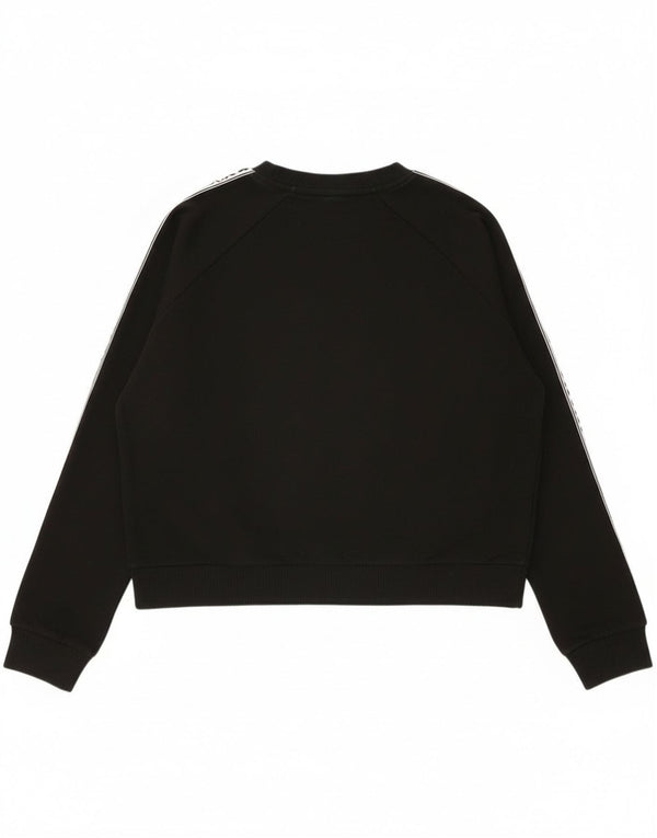 Женский джемпер оверсайз с рисунком Vans, размер UK 10, маленький, черный, хлопок