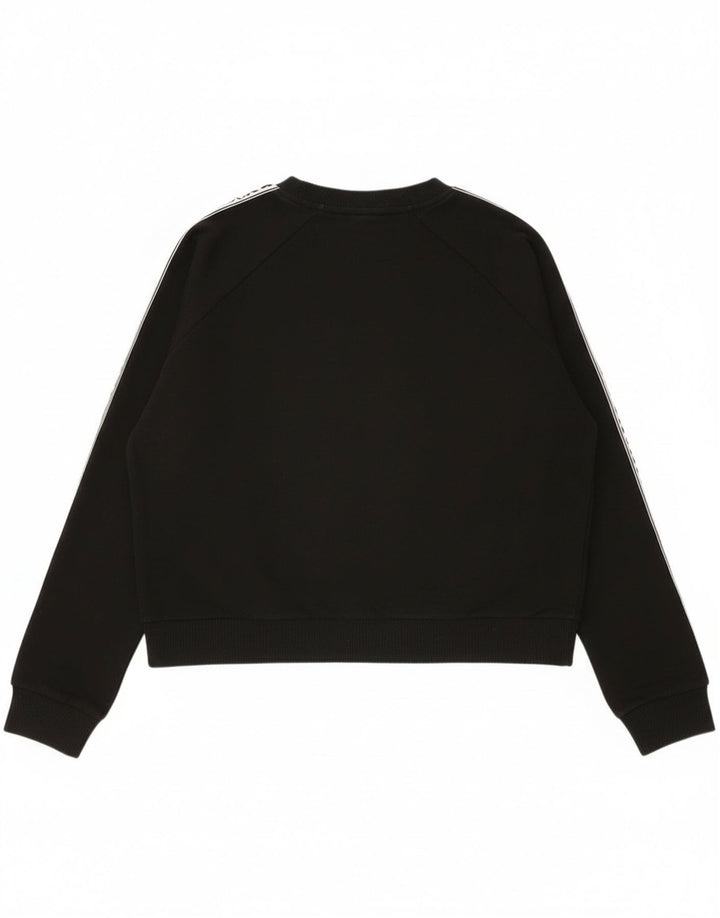 Женский джемпер оверсайз с рисунком Vans, размер UK 10, маленький, черный, хлопок