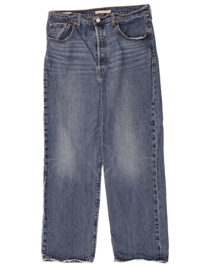 Женские прямые джинсы Levi's Ribcage W32 L29, синий хлопок