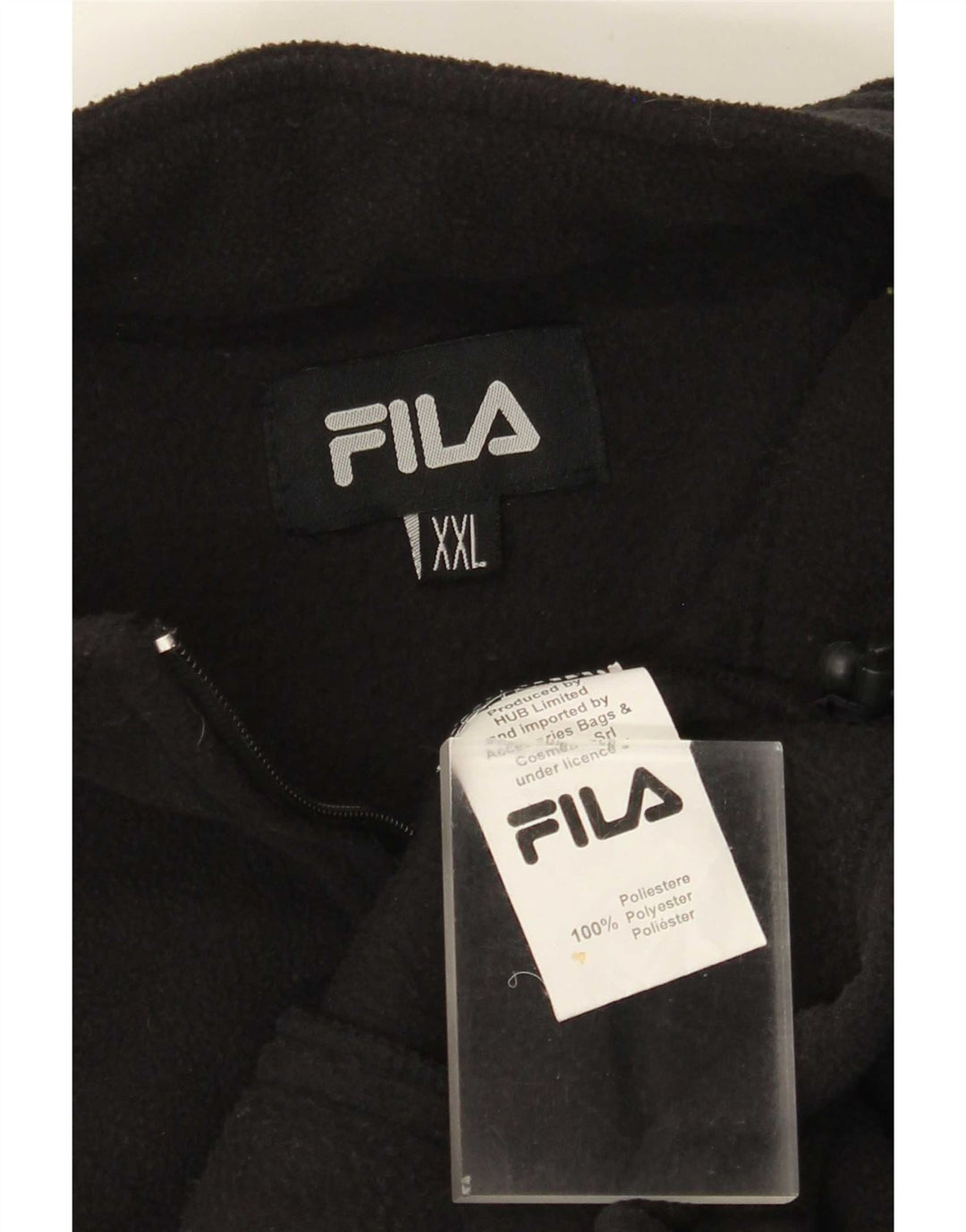 Мужская флисовая куртка Fila UK 44 2XL, черный полиэстер