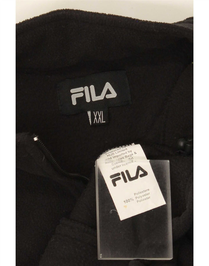 Мужская флисовая куртка Fila UK 44 2XL, черный полиэстер