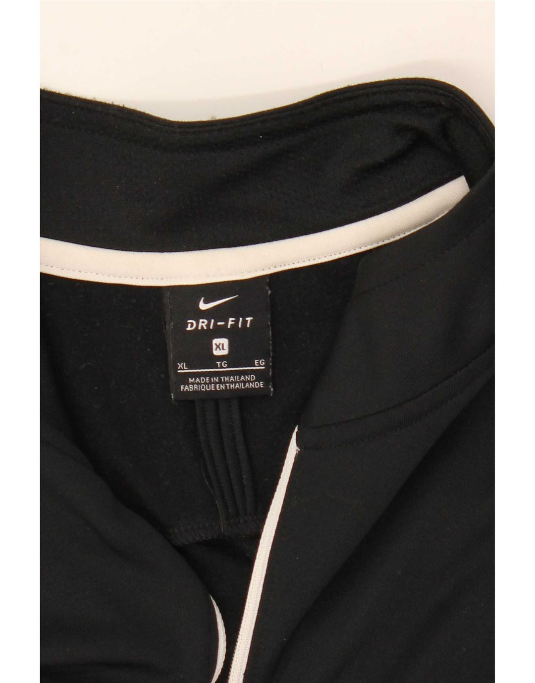 Мужской пуловер с воротником на молнии Nike Dri Fit XL, черный цветной блок