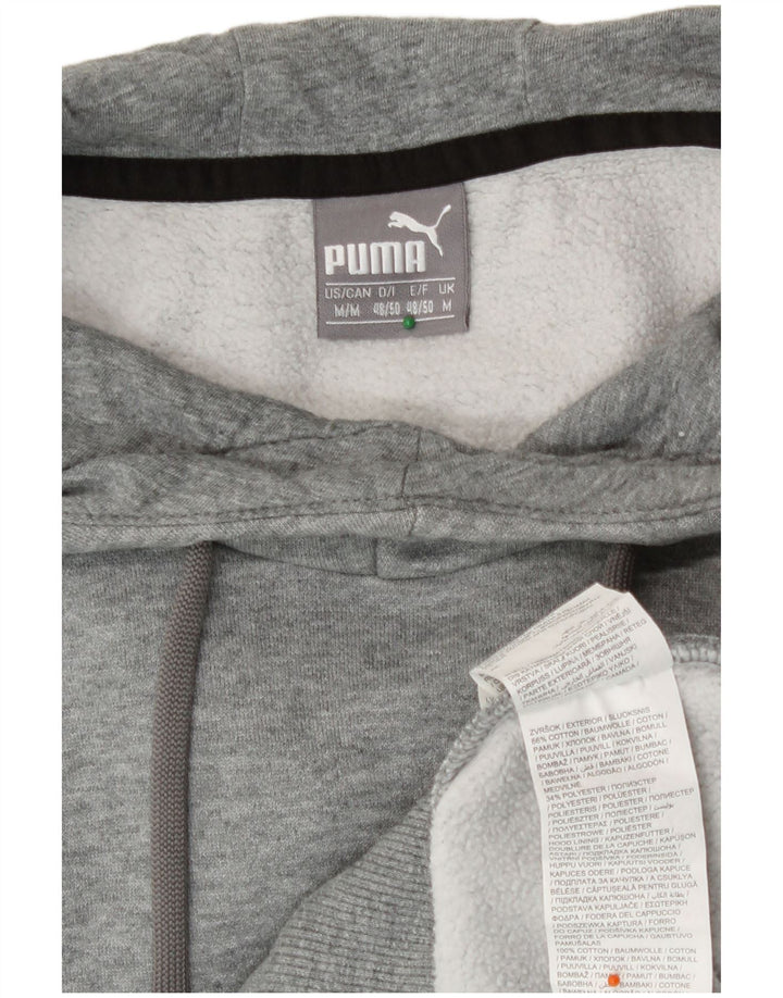 Мужской джемпер с капюшоном Puma с рисунком, средний серый хлопок с крапинками
