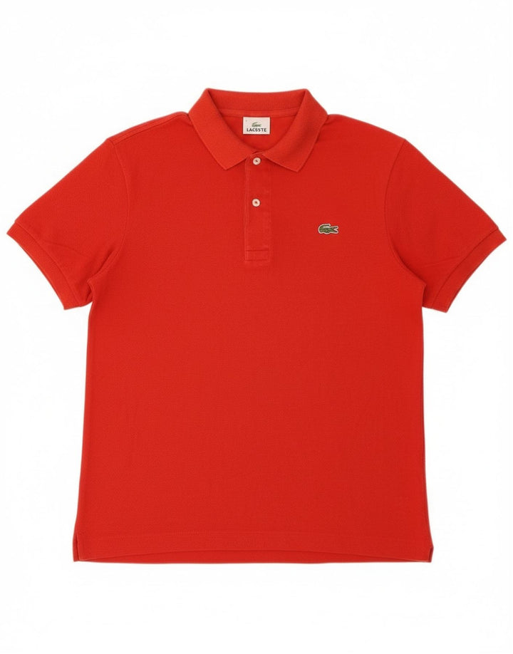 Мужская рубашка-поло Lacoste, размер 4, средний красный хлопок, размер 4