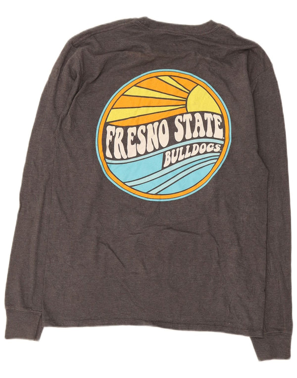 Мужской топ Champion Fresno State Bulldogs с рисунком, длинный рукав, средний серый