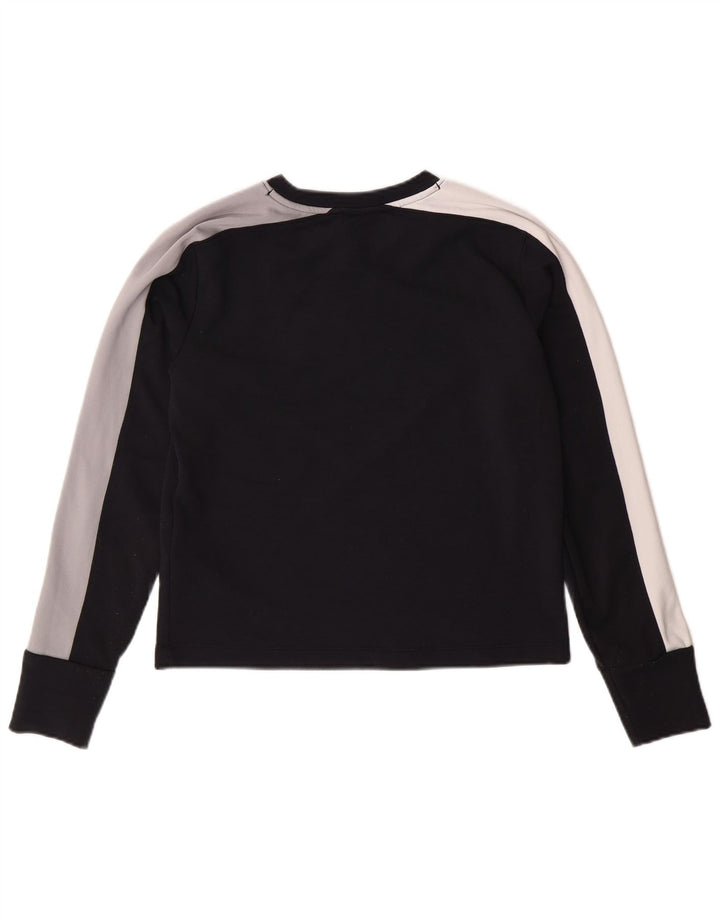 Женский топ свободного кроя UNDER ARMOR с длинным рукавом UK 6 XS, черный цветной блок